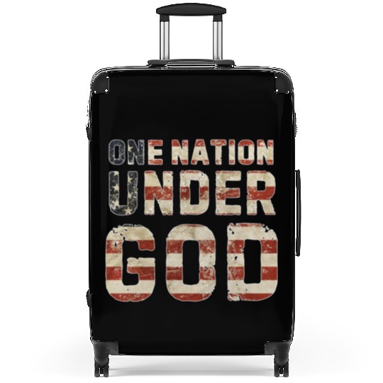 US American Flag One Nation Under God 4th Of July Suitcases