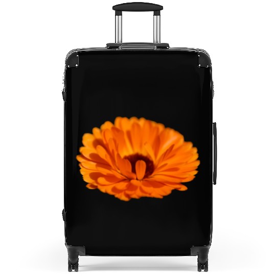 orange flower marigold Suitcases