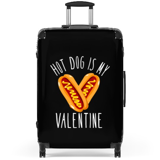 Hot Dog Adult Heart Valentines Day Suitcases