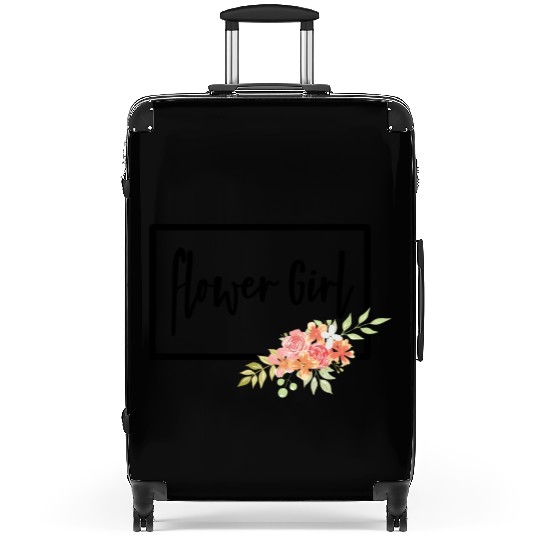 Flower Girl - Wedding Day Bride Cursive Cute Suitcases