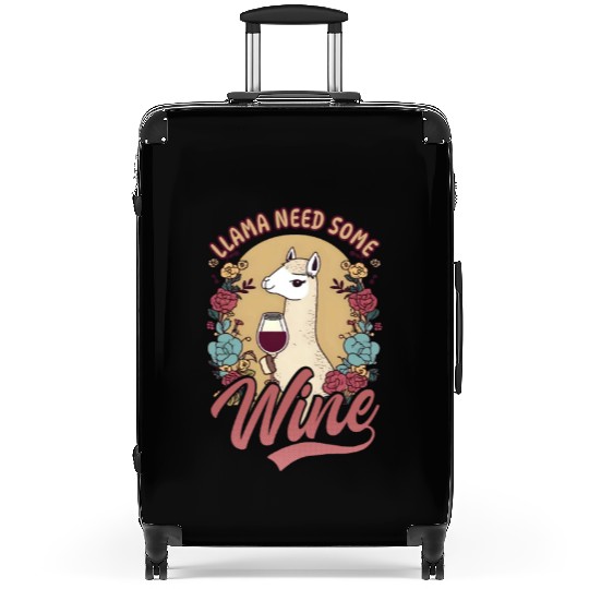 Alpaca Llama Llama Need Some Wine Suitcases