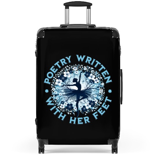 Poetry written with her feet Suitcases
