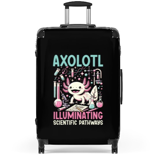 Axolotl Science Teacher Mexican Salamander Suitcases
