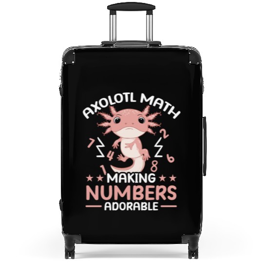 Axolotl Math Teacher Mexican Salamander Amphibian Suitcases
