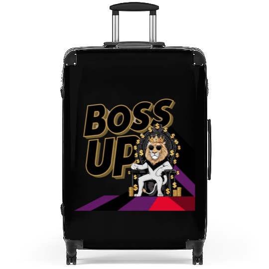 Boss Up Lion Design Suitcases