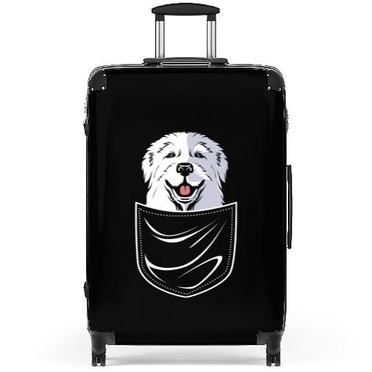 Dog In A Pocket Pet Lover Cute Great Pyrenees Suitcases