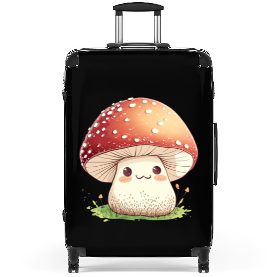 Cute Kawaii Mushrooms Clipart, Cute Mushrooms PNG Suitcases
