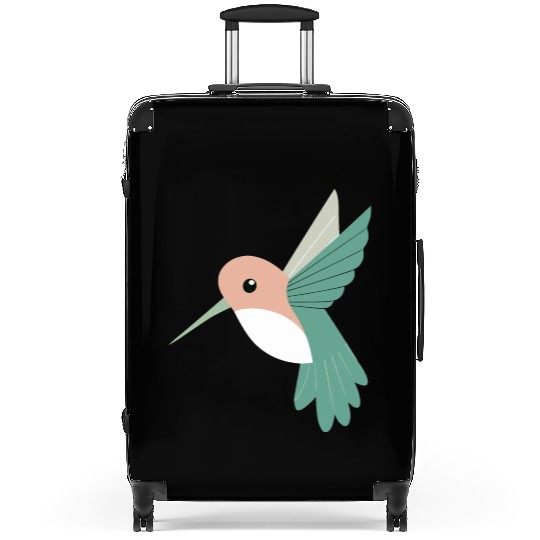 Hummingbird with green beak Suitcases