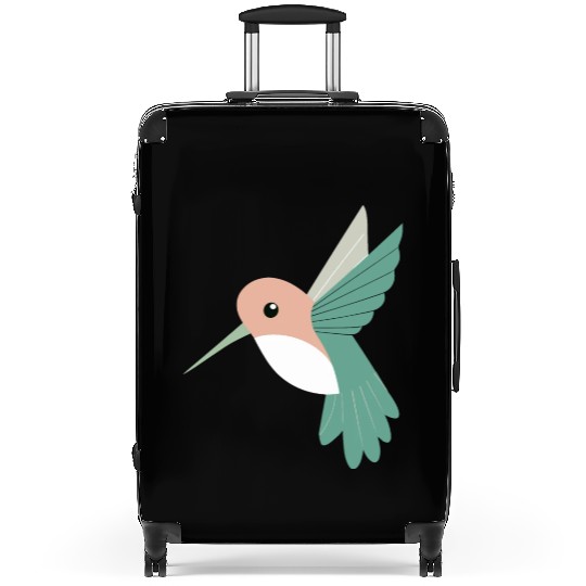 Hummingbird with green beak Suitcases