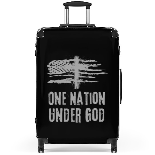 4th Of July US Flag One Nation Under God Christian Suitcases