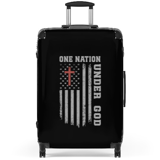 One Nation Under God US Flag Christian 4th of July Suitcases