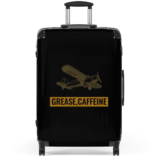 Aircraft Mechanic Aviation Technician Coffee Funny Suitcases