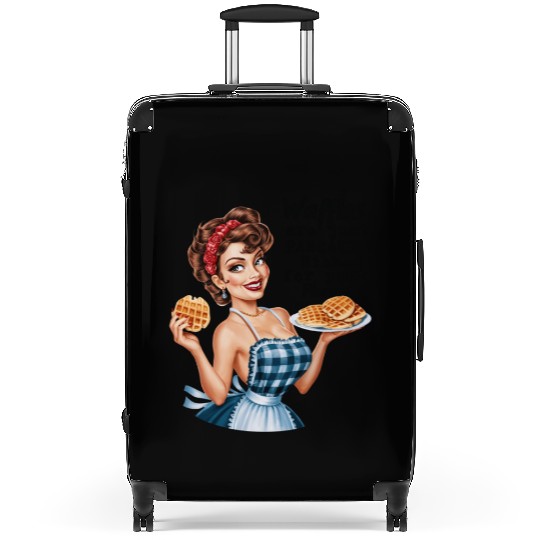 Waffle Delight: Retro Housewife Humor Suitcases
