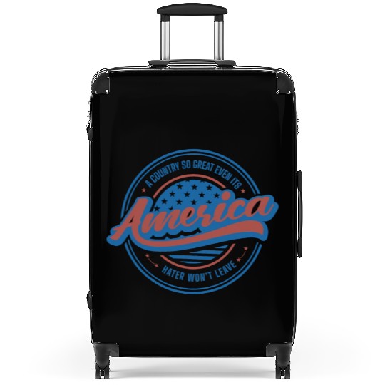 Retro US Flag America So Great Funny 4th Of July Suitcases