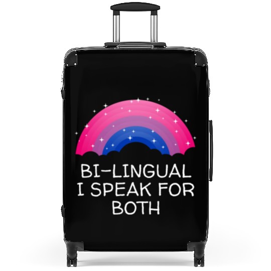 Bilingual I Speak for Both Bisexual Pride Month Bi Suitcases