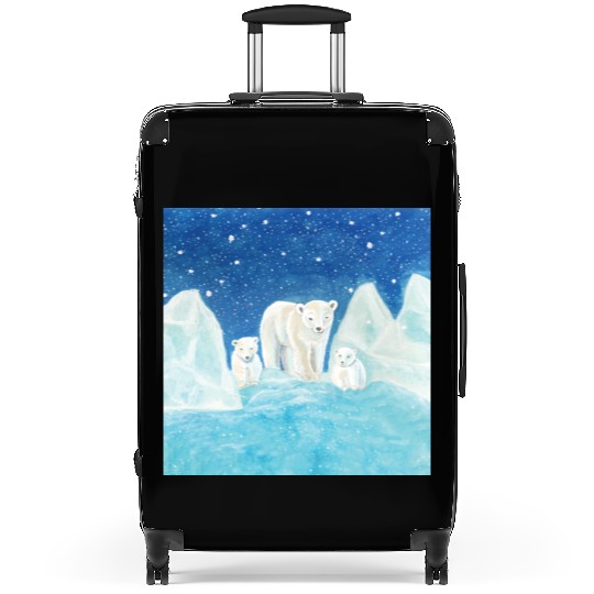 Polar Bears (Ursus maritimus) - Bear Mother & Cubs Suitcases