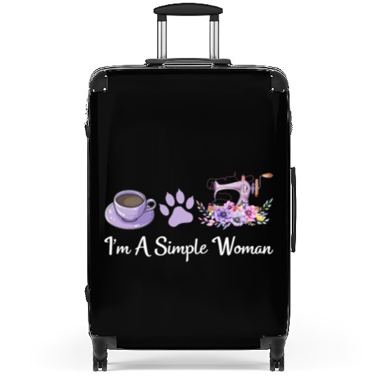 I'm A Simple Woman - Cat Lover Sewing Sewing Lover Suitcases