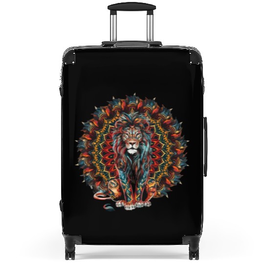 Lion Mandala for a Art lover Lion fan Suitcases