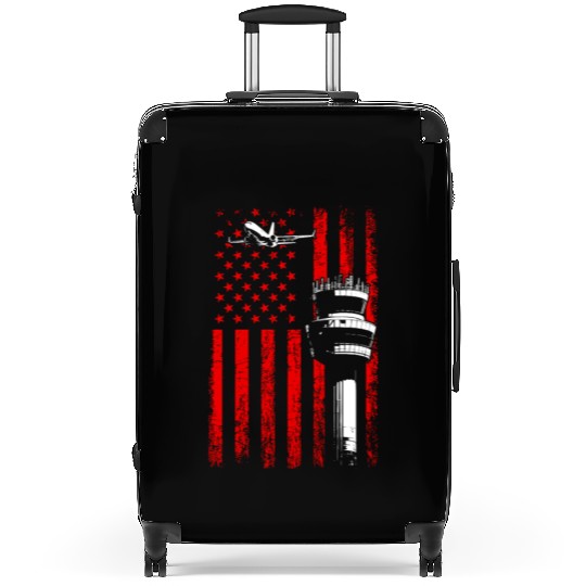 American Flag US, air traffic controller Suitcases