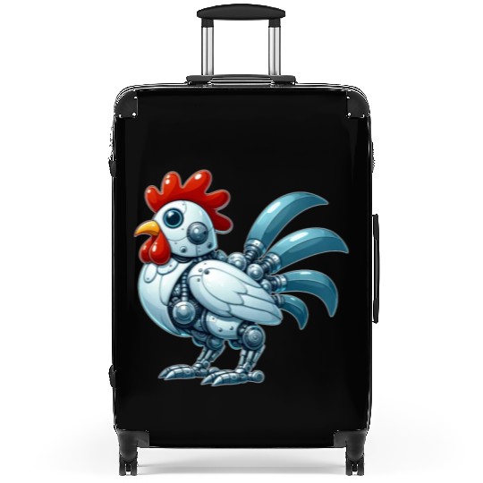 Chicken robot cyborg rooster mech hen Suitcases