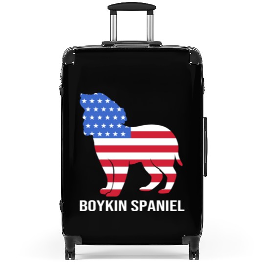 American Flag Boykin Spaniel Dog Patriotic Dog Suitcases