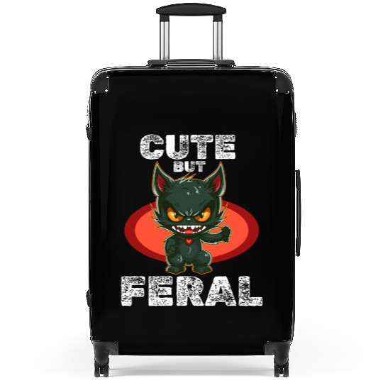 Cute But Wild: Zombie Voodoo Cat For Halloween Suitcases