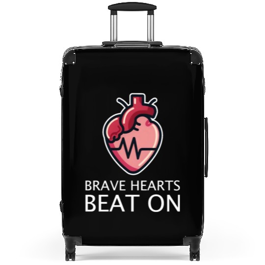 CHD Awareness Brave Hearts Beat On Suitcases