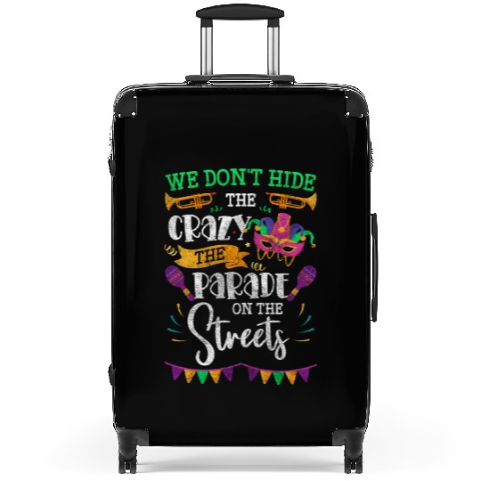 Mardi Gras Music Louisiana Queen Suitcases
