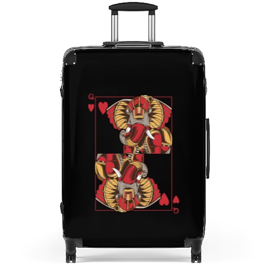 Elephant Steampunk Card Game Heart Queen Poker Suitcases