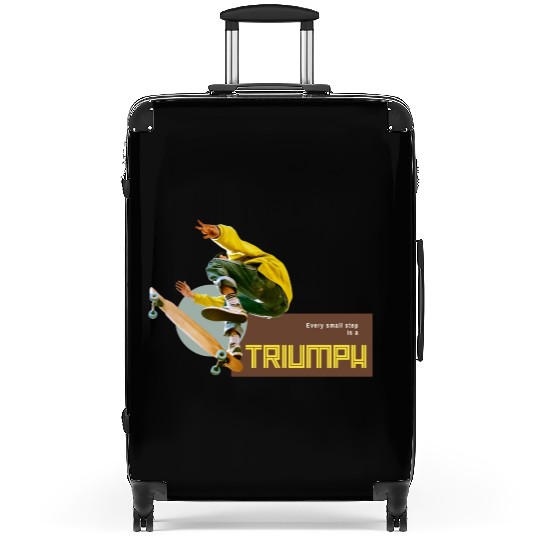 Every Small Step Is A Triumph Inspirational Suitcases