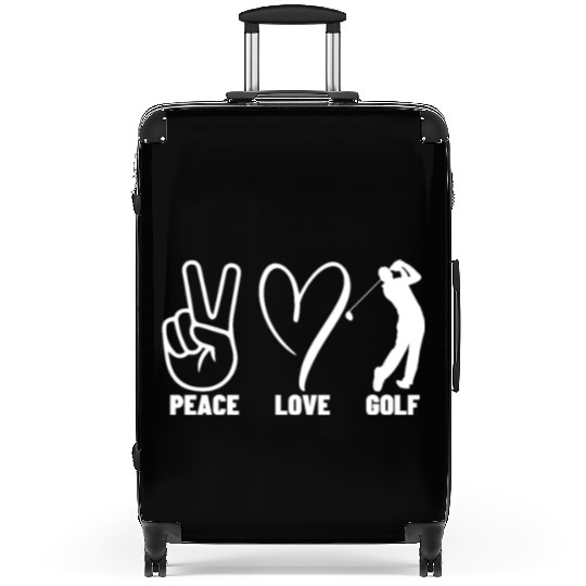 Peace Love Golf Funny Golfing Suitcases