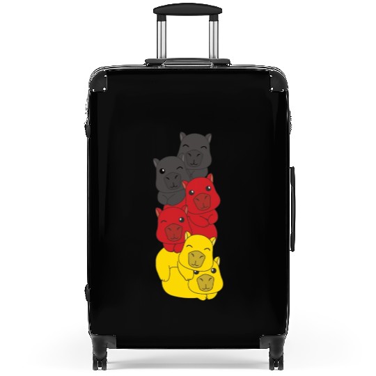 German Flag Capybara German Germany Suitcases