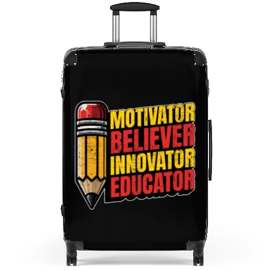 Literature Teacher Motivator Believer Bookworm Suitcases