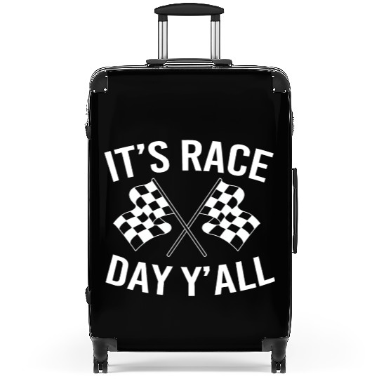 Drag Racing Racetrack Checkered Flag Race Day Suitcases