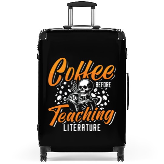 Literature Teacher Coffee Bookworm Coffee Lover Suitcases
