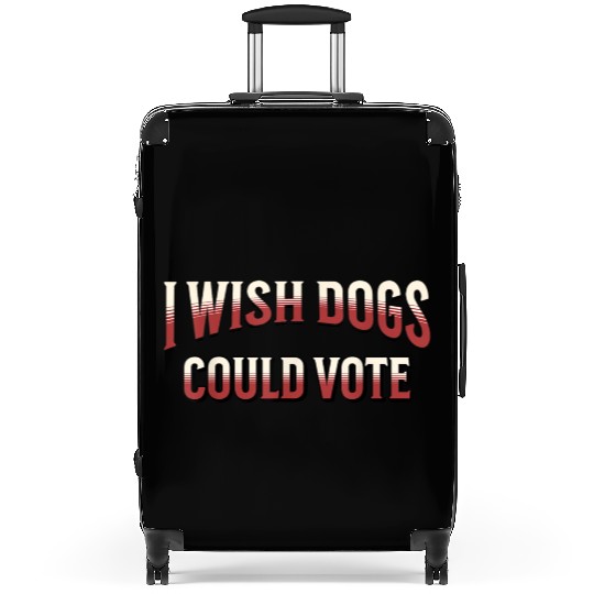 Dogs Vote Politics President Election Suitcases