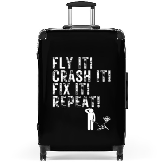 Quadcopter Fly Crash Fix Repeat Funny Drone Pilot Suitcases