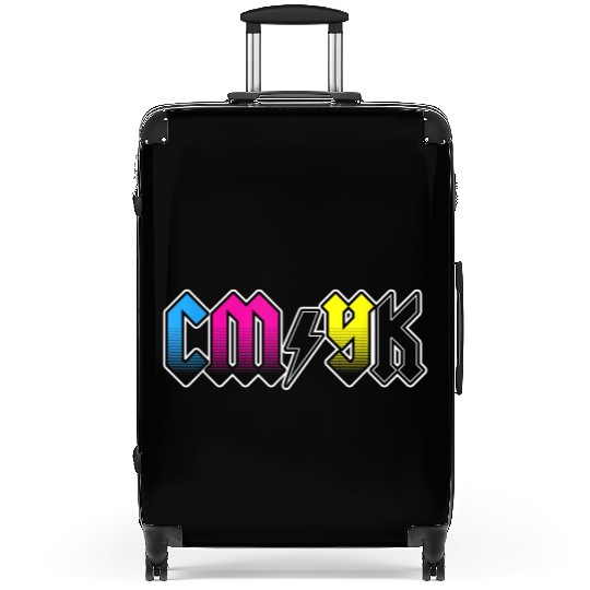 CMYK Rock Band Graphic Designer Suitcases