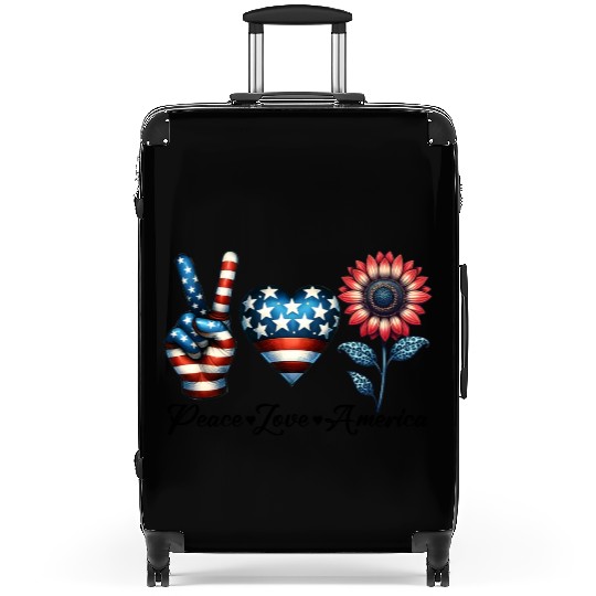 Peace Love America Suitcases