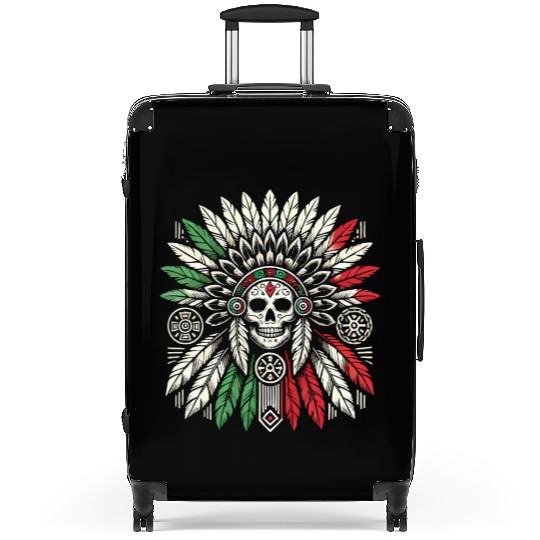 Aztec Warrior Indigenous Mexican Aztec Jaguar Suitcases