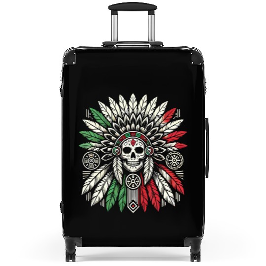 Aztec Warrior Indigenous Mexican Aztec Jaguar Suitcases