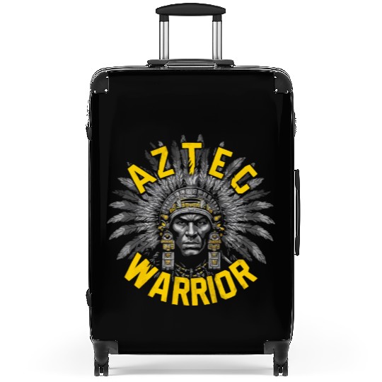 Aztec Warrior Indigenous Mexican Aztec Jaguar Suitcases