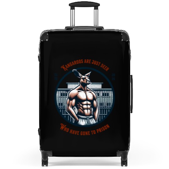 Kangaroo in prison funny Suitcases australia design