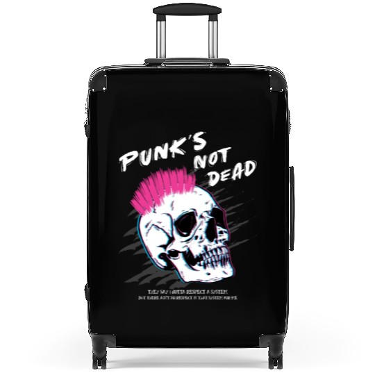 Punks Not Dead - Skull Punk Rock Music - Old Suitcases