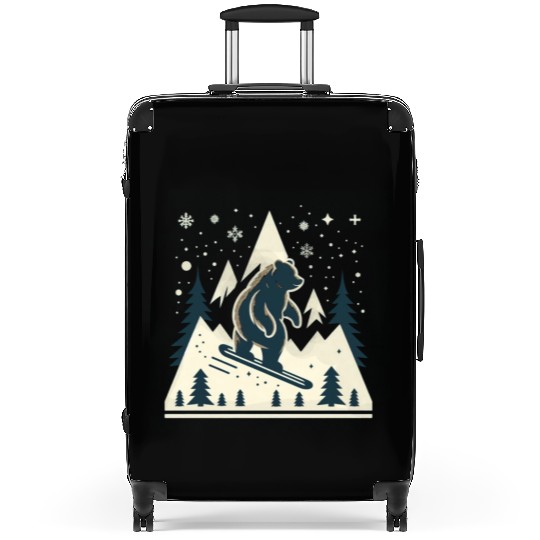 Skiing Grizzly Suitcases