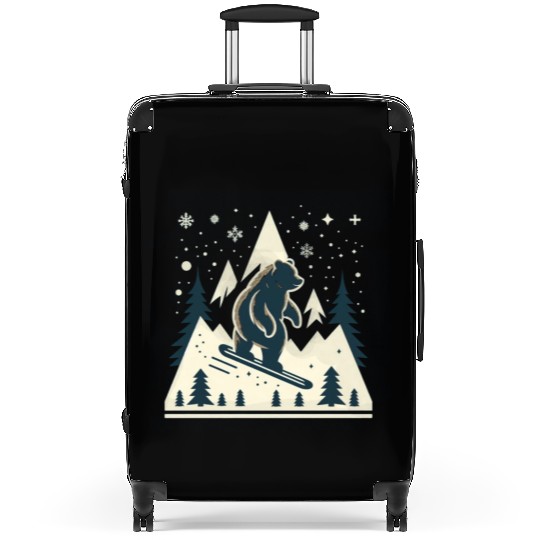 Skiing Grizzly Suitcases