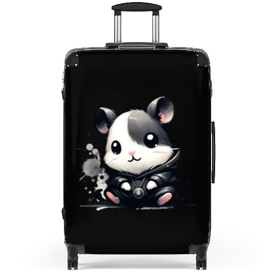 Charcoal Hip Hop Hamster Suitcases