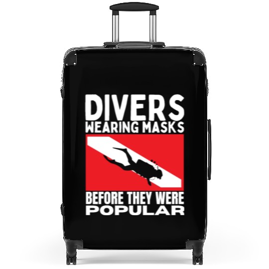 Scuba Diving Mask Pun Funny Scuba Diver Suitcases