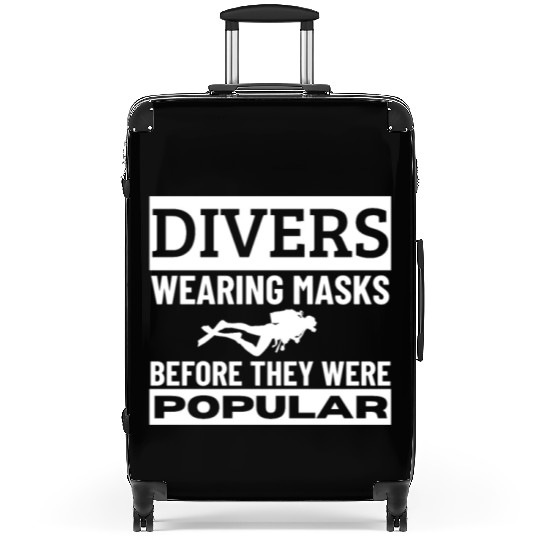 Scuba Diving Mask Pun Funny Scuba Diver Suitcases