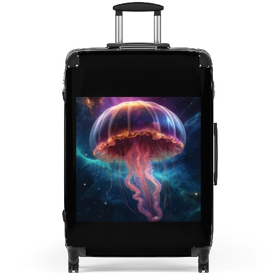 Cosmic Jellyfish Dance Suitcases